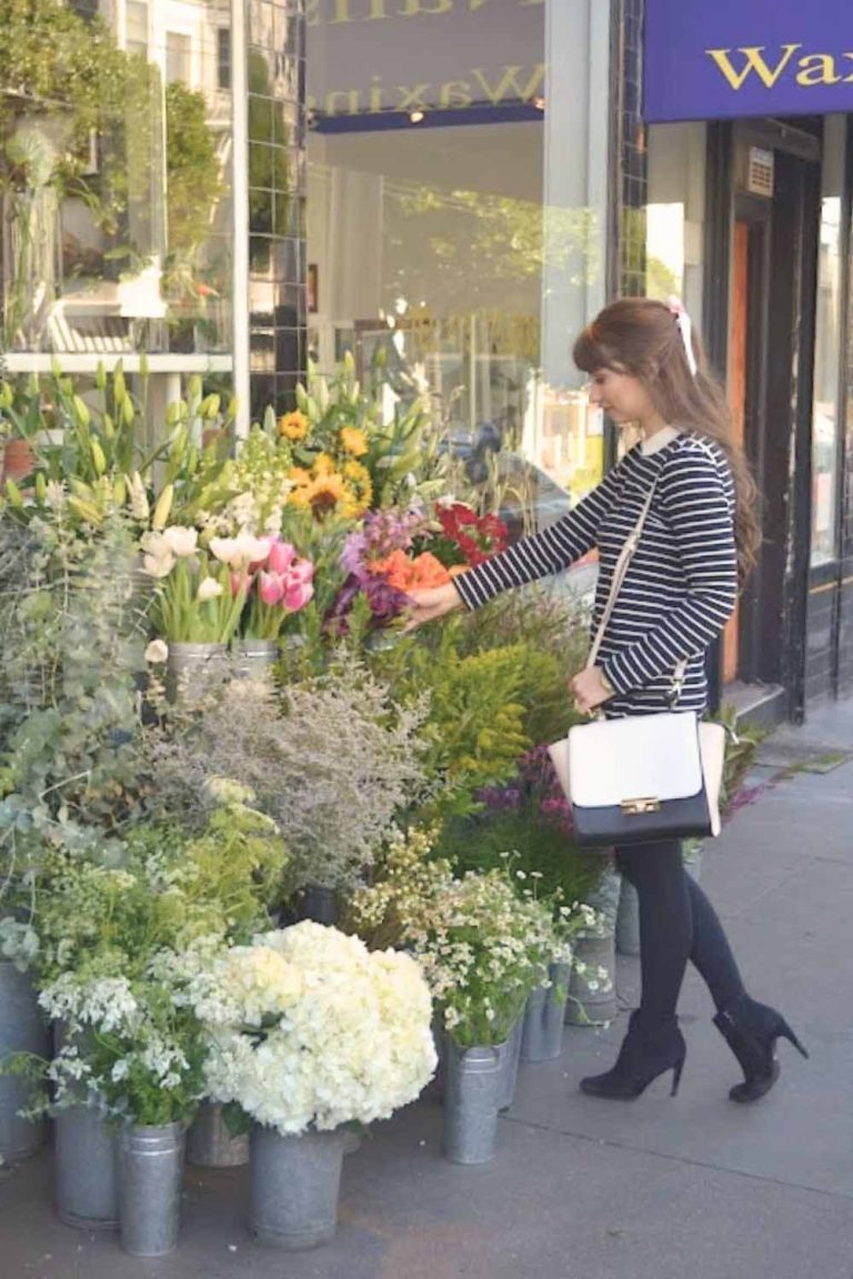 choosing flowers