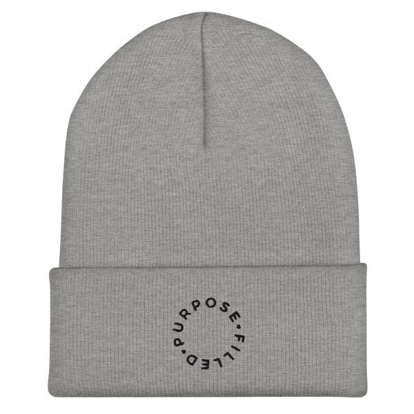 Purpose-Filled Embroidered In Black Beanie - Image 4