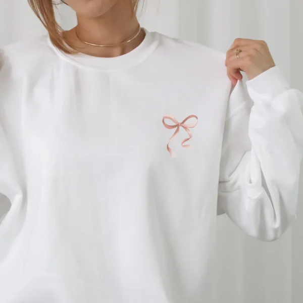 Strong, Capable & Brave Bow Embroidered Crewneck