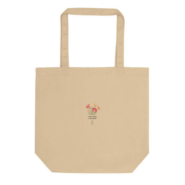 Keep Going & Growing Floral Embroidered Medium Tote Bag - Image 3