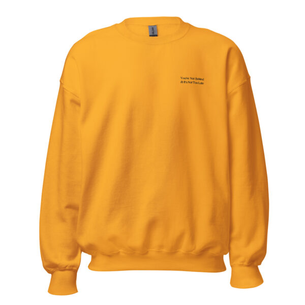 You’re Not Behind & It’s Not Too Late Embroidered Crewneck - Image 6