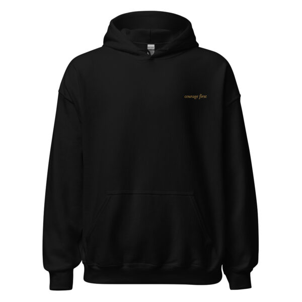 Courage First Embroidered Hoodie - Image 2