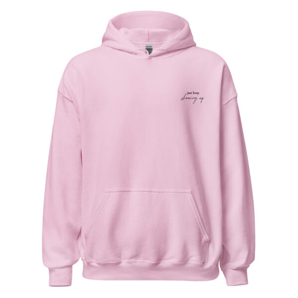 Just Keep Showing Up Embroidered Hoodie - Image 11